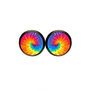 Rainbow Tie Dye Earrings